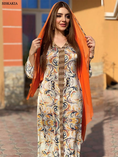 Robe fleurie orange